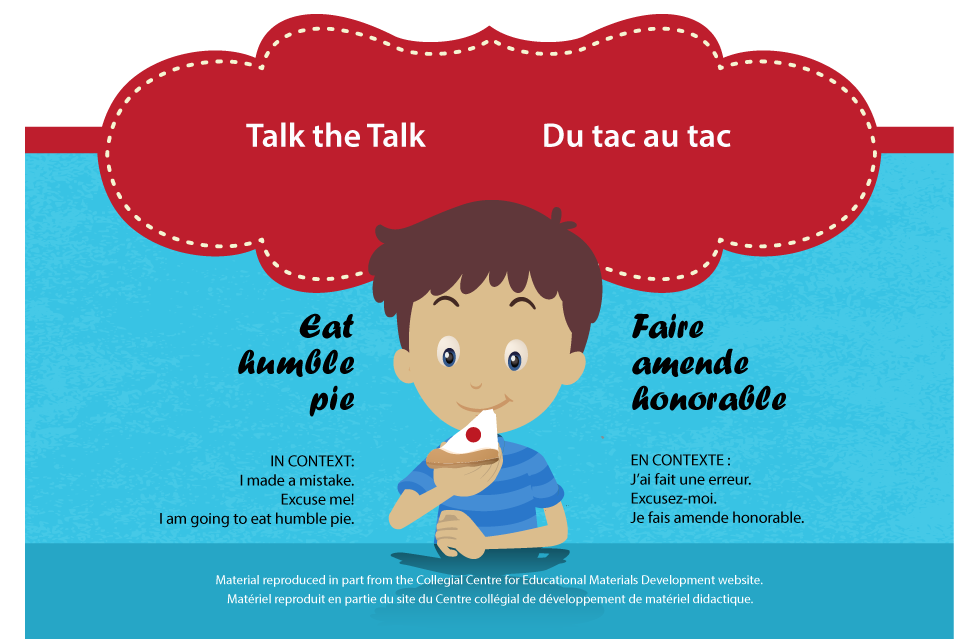 Talk the talk: Eat humble pie